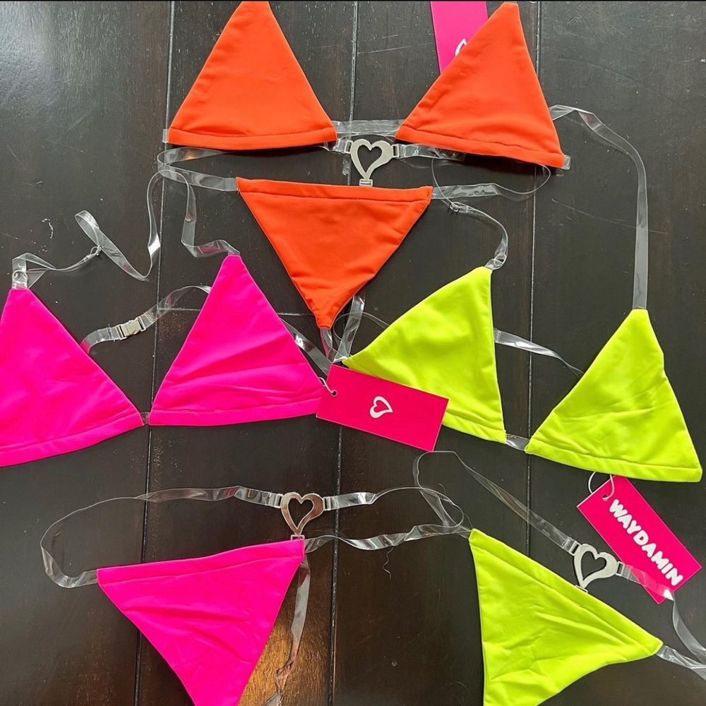 Waydamin Pink Illusion Bikini Set in PINK💕